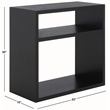 Safavieh Munson Wood  2 Shelf Console Table in Black