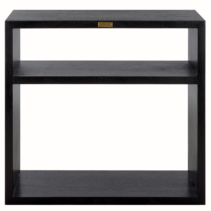 Safavieh Munson Wood  2 Shelf Console Table in Black