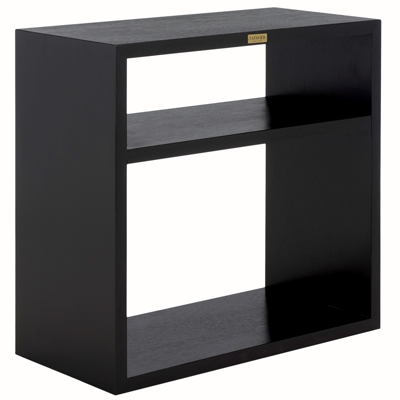 Safavieh Munson Wood  2 Shelf Console Table in Black