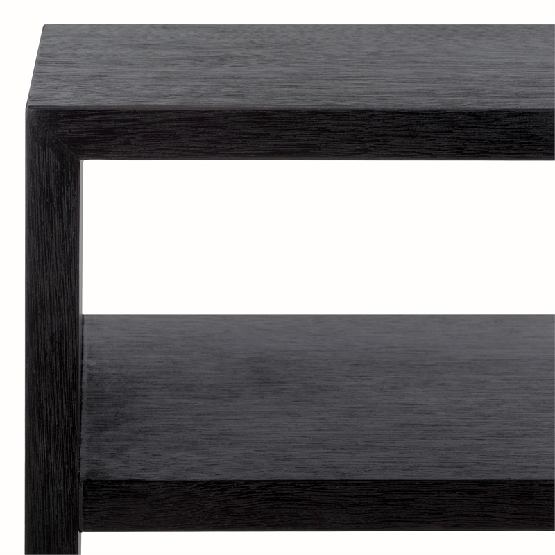 Safavieh Munson Wood  2 Shelf Console Table in Black