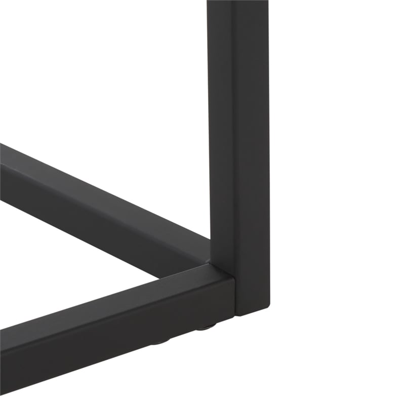 Safavieh Edgefield Wood and Metal Console Table in White / Marble / Black