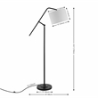 Safavieh Newbrook  Iron 62.5 Inch Floor Lamp in Black