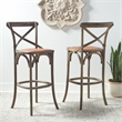 Safavieh Franklin Wood Barstool in Gray