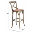 Safavieh Franklin Wood Barstool in Gray