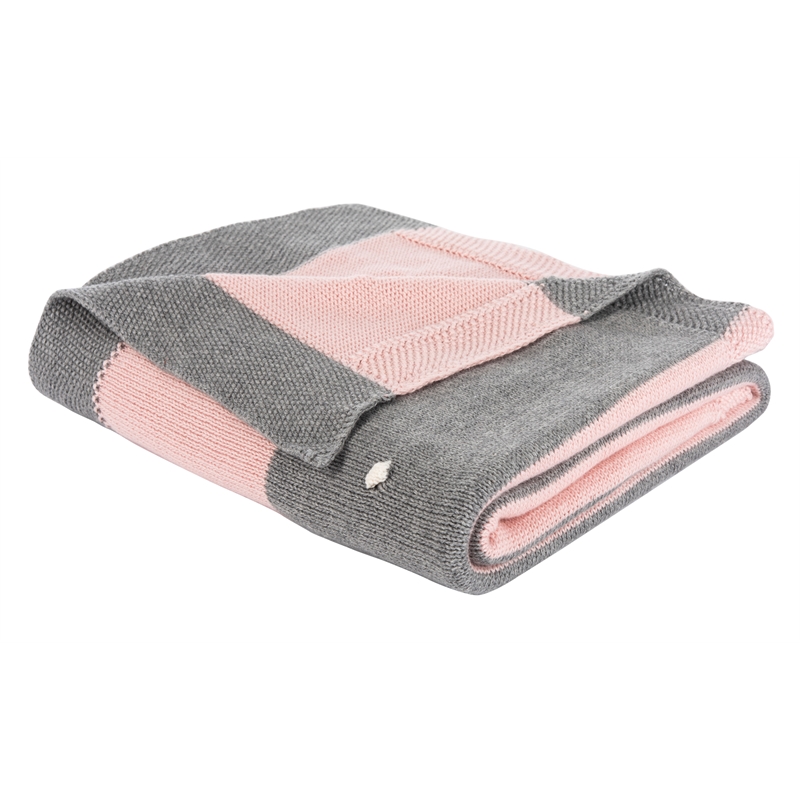 Safavieh Bubble Cotton Throw in Gray / Pink