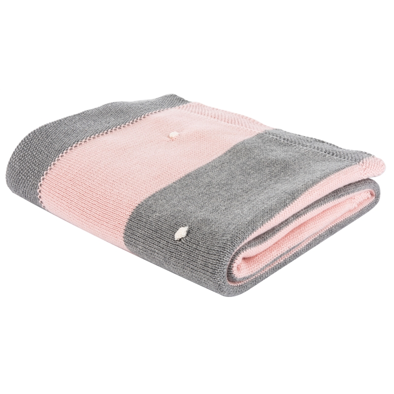 Safavieh Bubble Cotton Throw in Gray / Pink