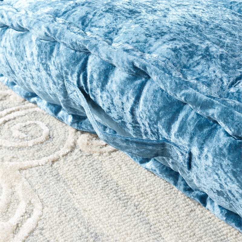 Safavieh Belia Fabric Floor Pillow in Turquoise