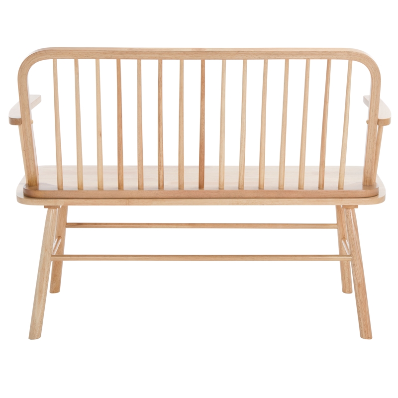 Safavieh Lucilia Wood  Spindle Bench in Natural