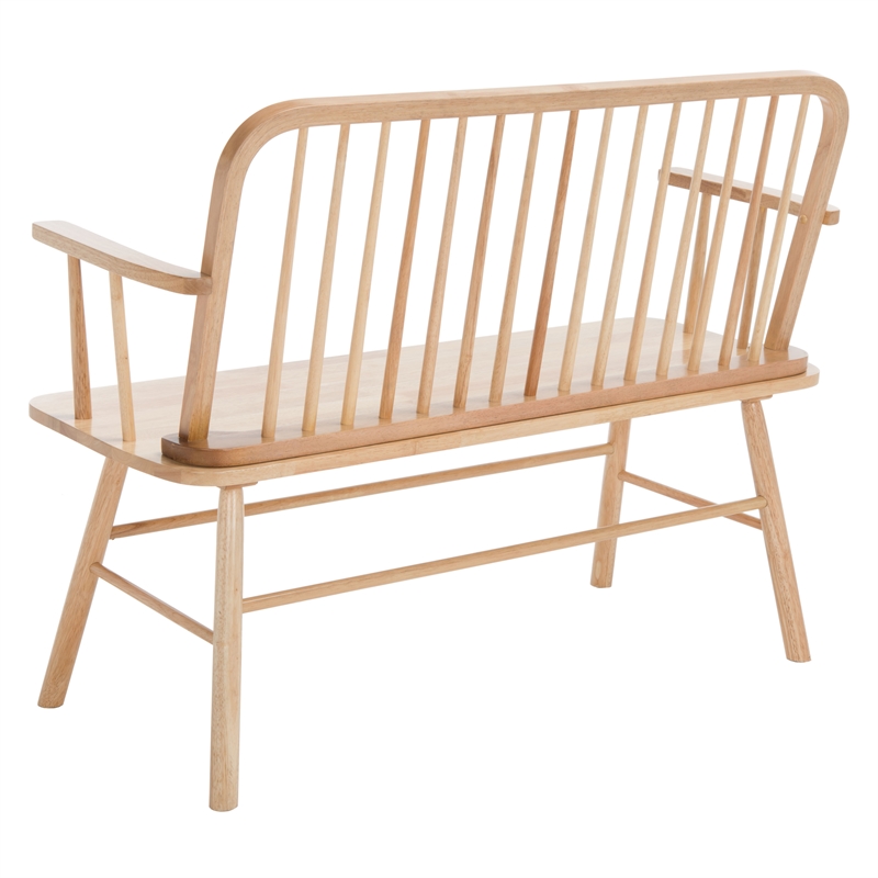 Safavieh Lucilia Wood  Spindle Bench in Natural