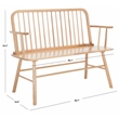Safavieh Lucilia Wood  Spindle Bench in Natural