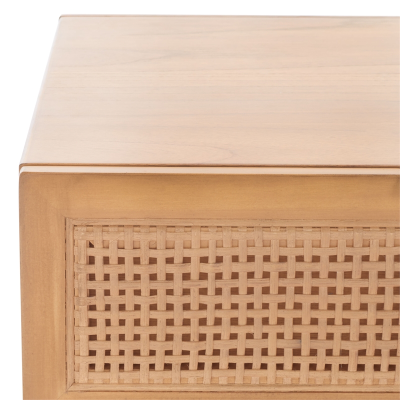 Safavieh Baisley Wood 2 Drawer Coffee Table in Natural