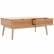 Safavieh Baisley Wood 2 Drawer Coffee Table in Natural