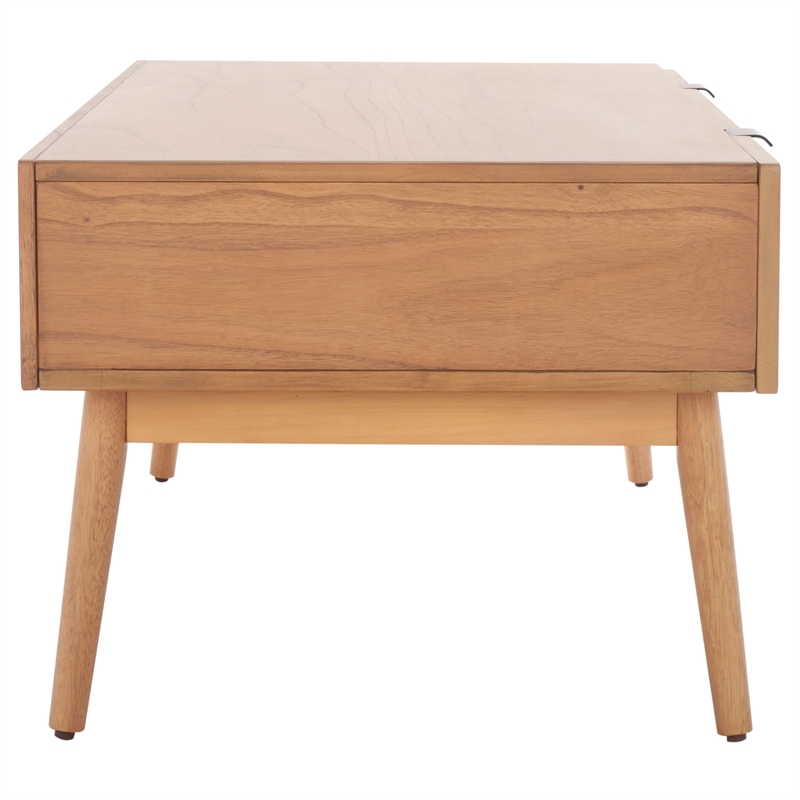Safavieh Baisley Wood 2 Drawer Coffee Table in Natural