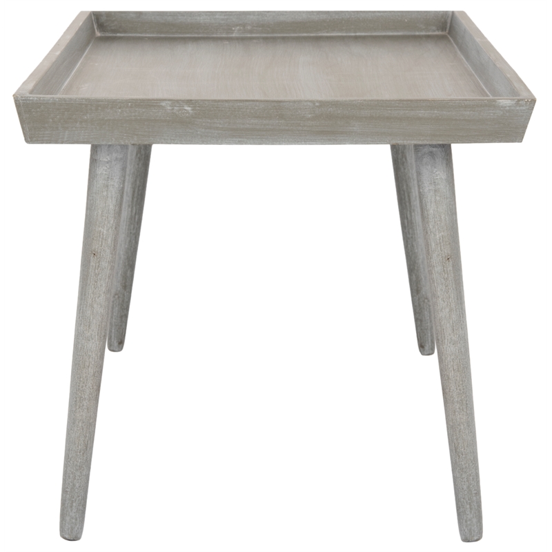 Safavieh Nonie Wood  Coffee Table with Tray in Slate / Gray