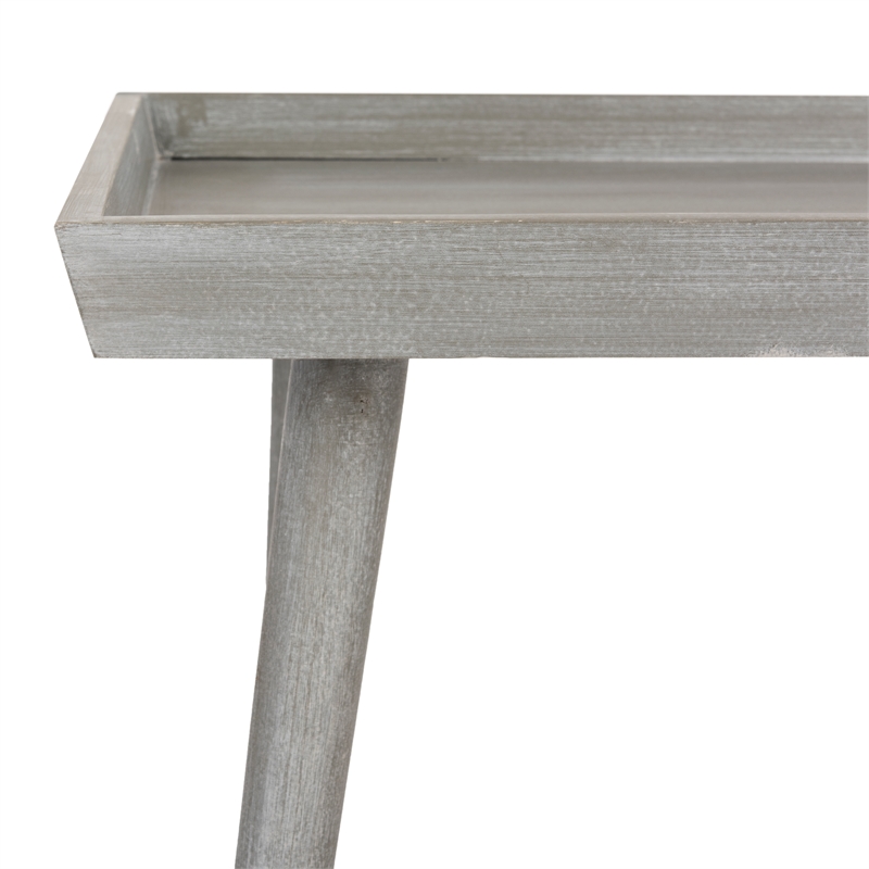 Safavieh Nonie Wood  Coffee Table with Tray in Slate / Gray