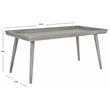 Safavieh Nonie Wood  Coffee Table with Tray in Slate / Gray