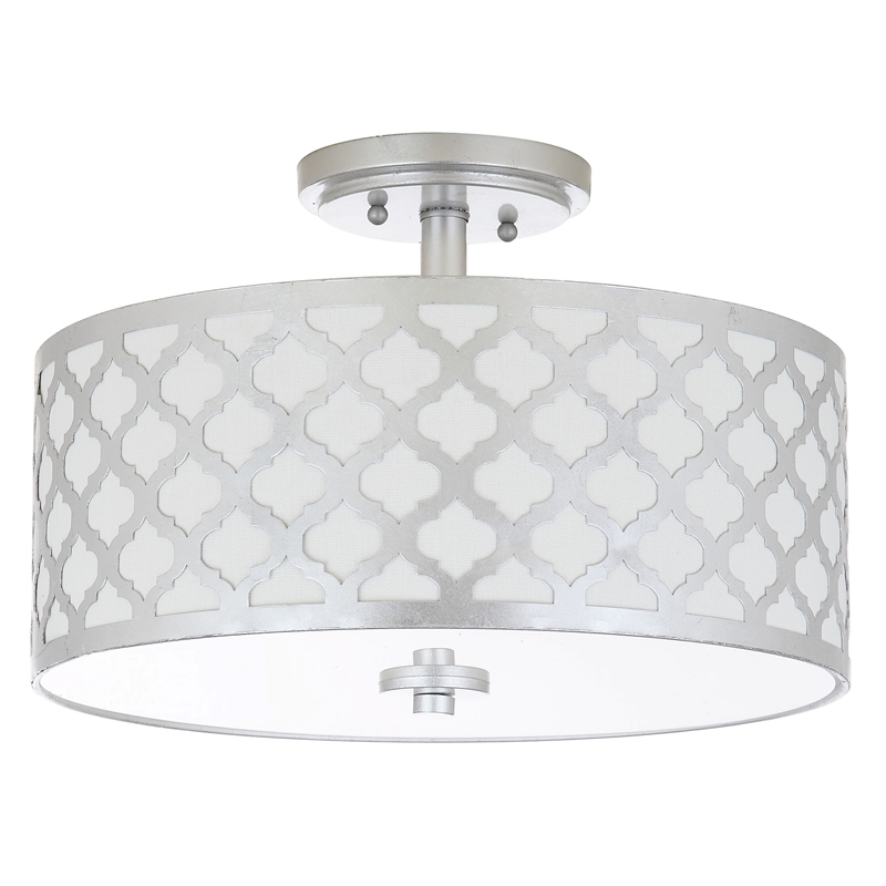 Safavieh Kora Metal Flush Mount in Silver