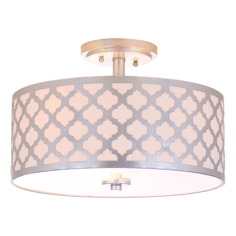 Safavieh Kora Metal Flush Mount in Silver