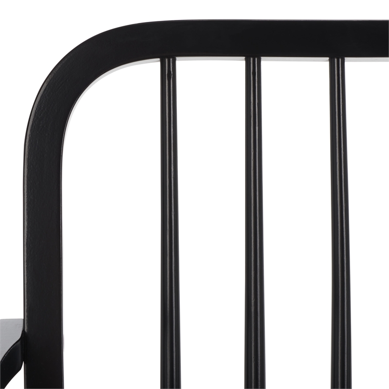 Safavieh Lucilia Wood Spindle Bench in Black