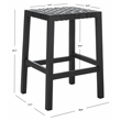 Safavieh Capri Wood and Leather Counter Stool in Black / Black