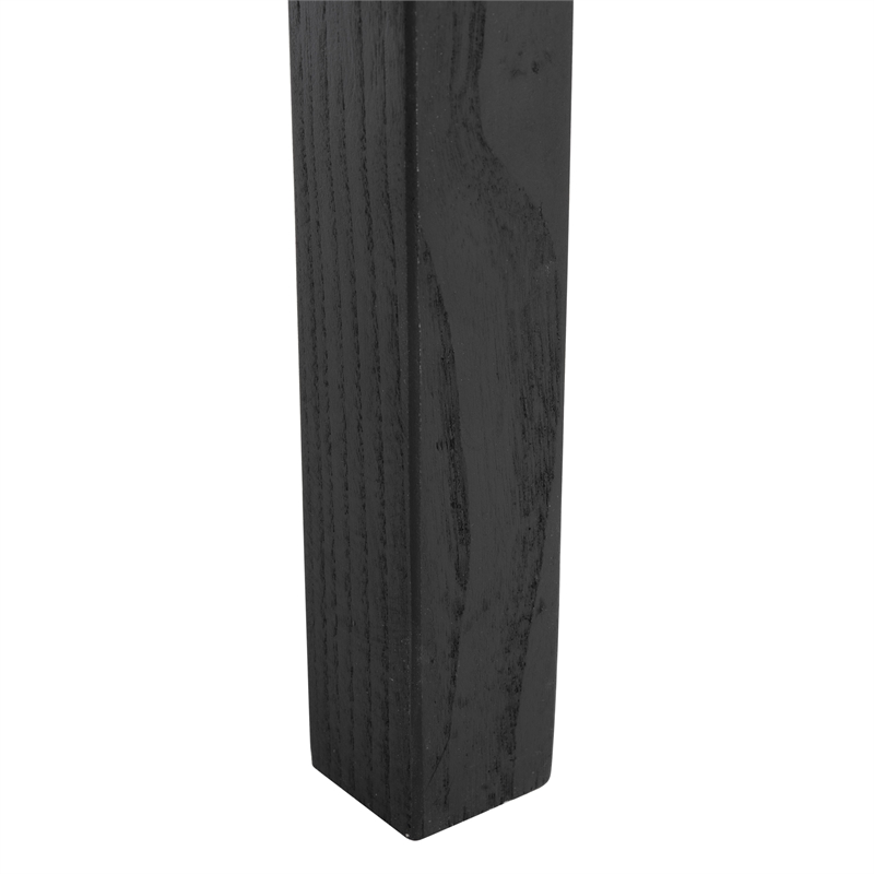 Safavieh Capri Wood and Leather Counter Stool in Black / Black