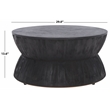 Safavieh Alecto Wood Round Coffee Table in Black