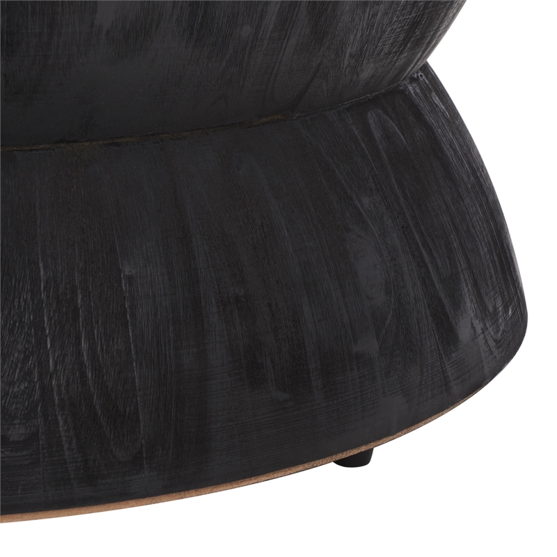 Safavieh Alecto Wood Round Coffee Table in Black