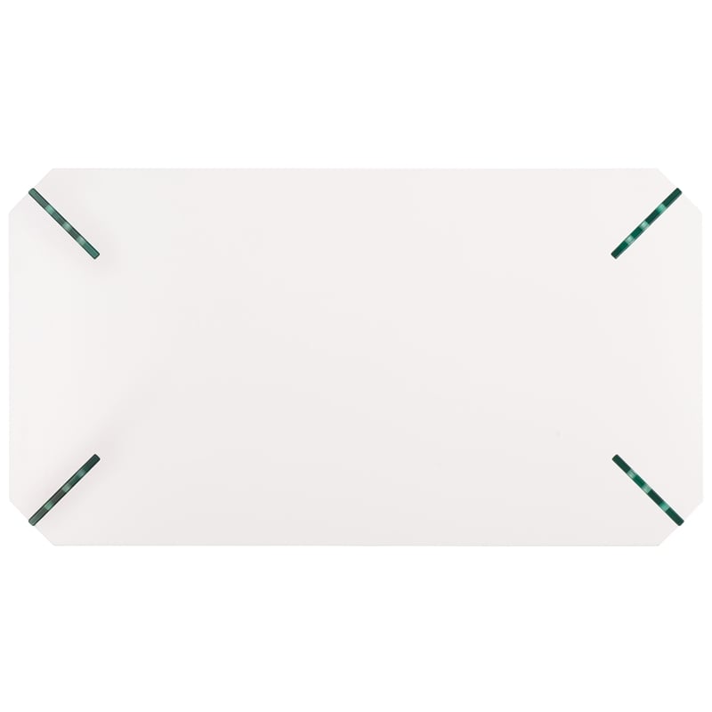 Safavieh Katelyn Wood and Glass Coffee Table in White / Clear