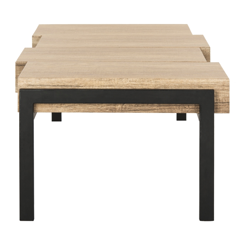 Safavieh Alexander Wood and Metal Coffee Table  in Multi- Color / Brown