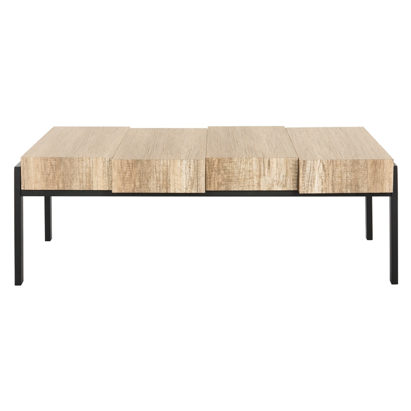 Safavieh Alexander Wood and Metal Coffee Table  in Multi- Color / Brown