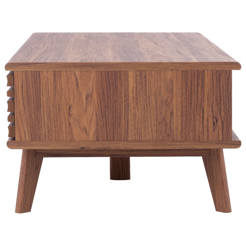 Safavieh Rori Wood and Metal 2 Door Coffee Table in Walnut