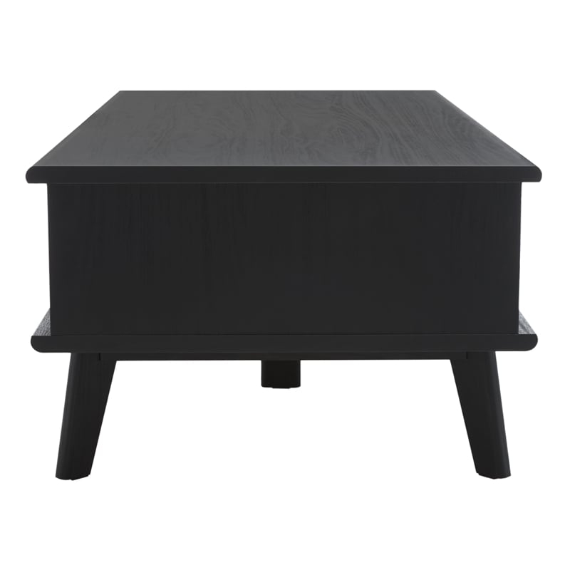 Safavieh Rori Wood and Metal 2 Door Coffee Table in Black