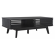 Safavieh Rori Wood and Metal 2 Door Coffee Table in Black