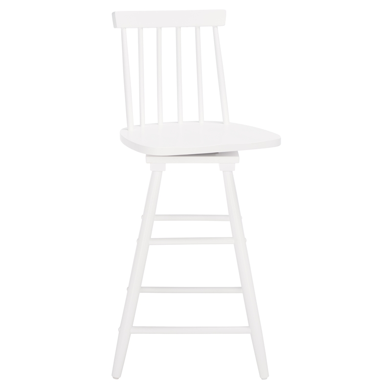 Safavieh Quai Wood Swivel Counter Stool  in White