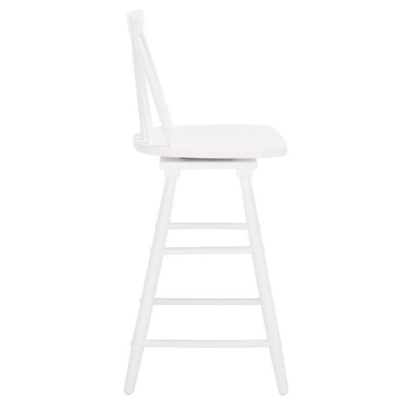 Safavieh Quai Wood Swivel Counter Stool  in White