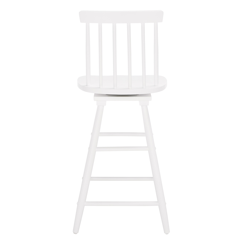 Safavieh Quai Wood Swivel Counter Stool  in White