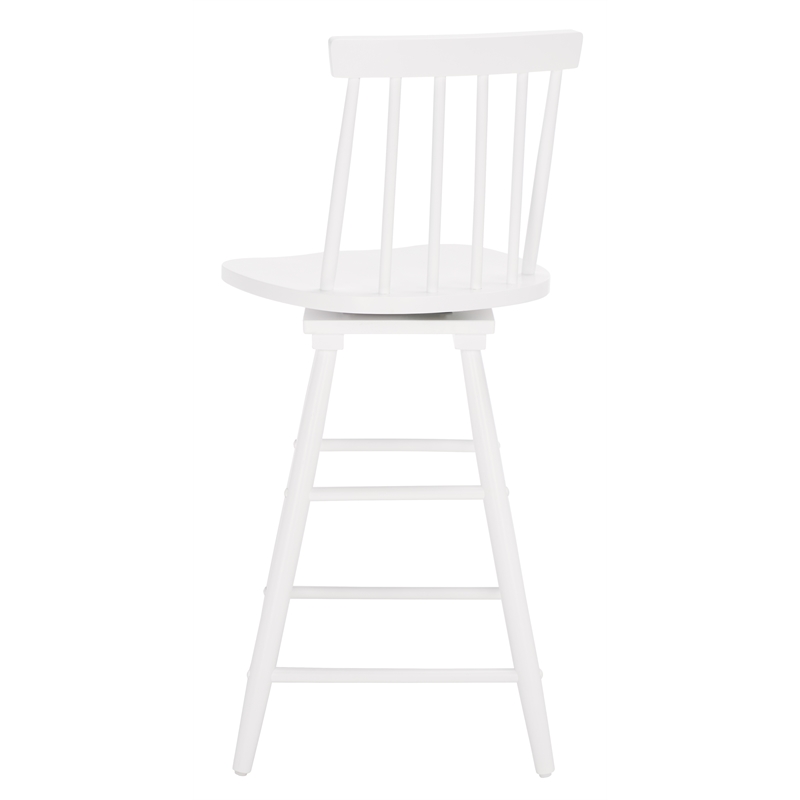 Safavieh Quai Wood Swivel Counter Stool  in White