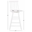 Safavieh Quai Wood Swivel Counter Stool  in White