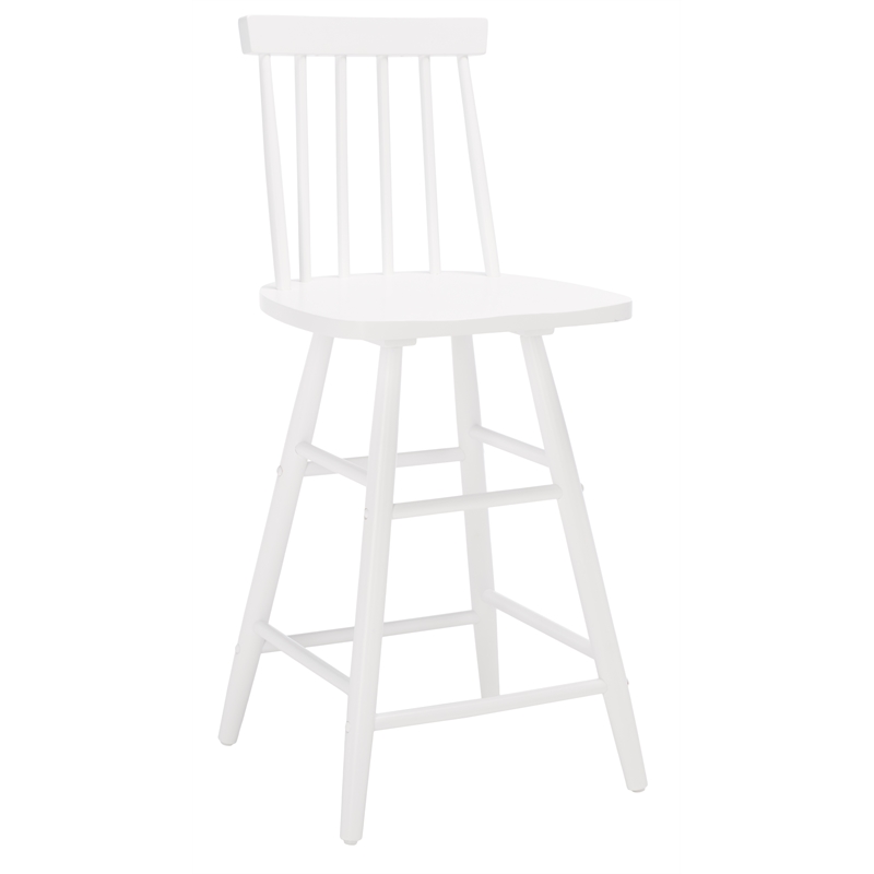 Safavieh May Wood Counter Stool in White