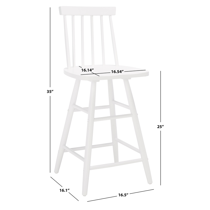 Safavieh May Wood Counter Stool in White