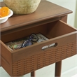 Safavieh Landers Wood 3 Drawer Console Table in Brown