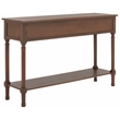 Safavieh Landers Wood 3 Drawer Console Table in Brown