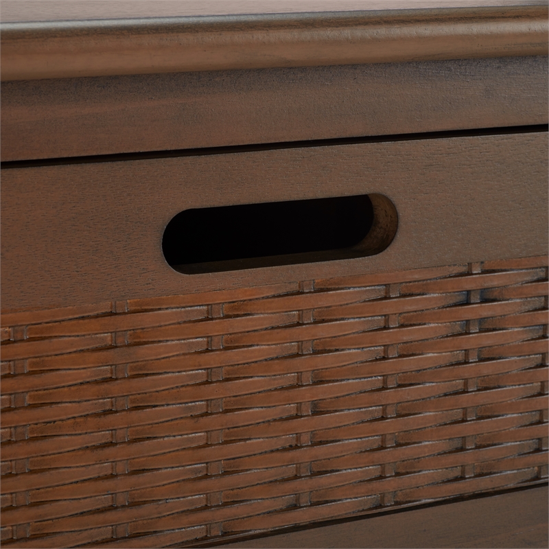 Safavieh Landers Wood 3 Drawer Console Table in Brown