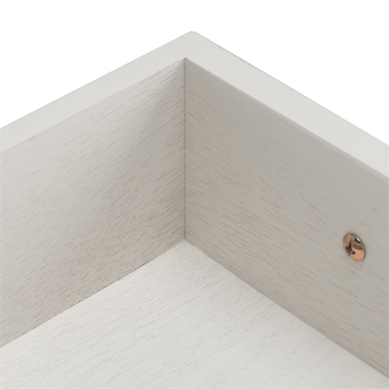 Safavieh Filbert Wood and Metal 3 Drawer Console Table Wood in White