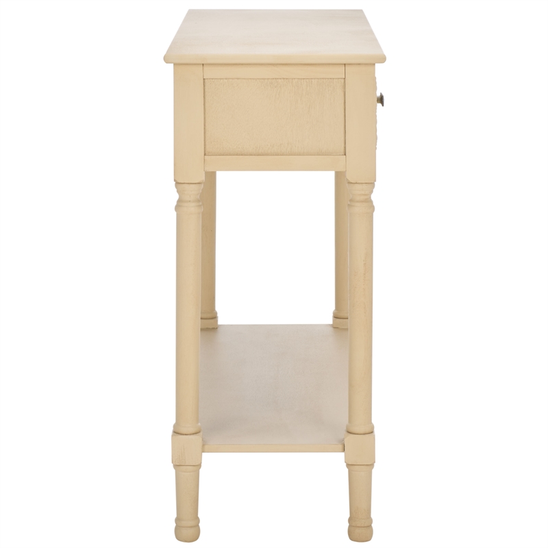 Safavieh Halton Wood and Metal 2 Drawer Console Table in Natural