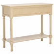 Safavieh Halton Wood and Metal 2 Drawer Console Table in Natural