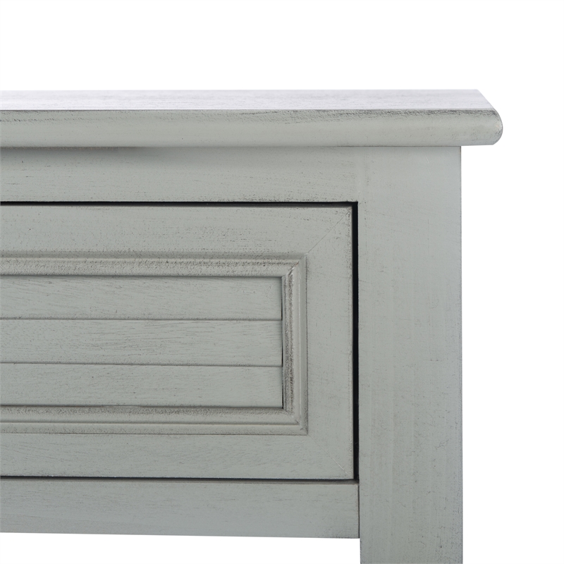 Safavieh Tate Wood and Metal 2 Drawer Console Table in Gray
