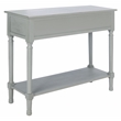 Safavieh Tate Wood and Metal 2 Drawer Console Table in Gray