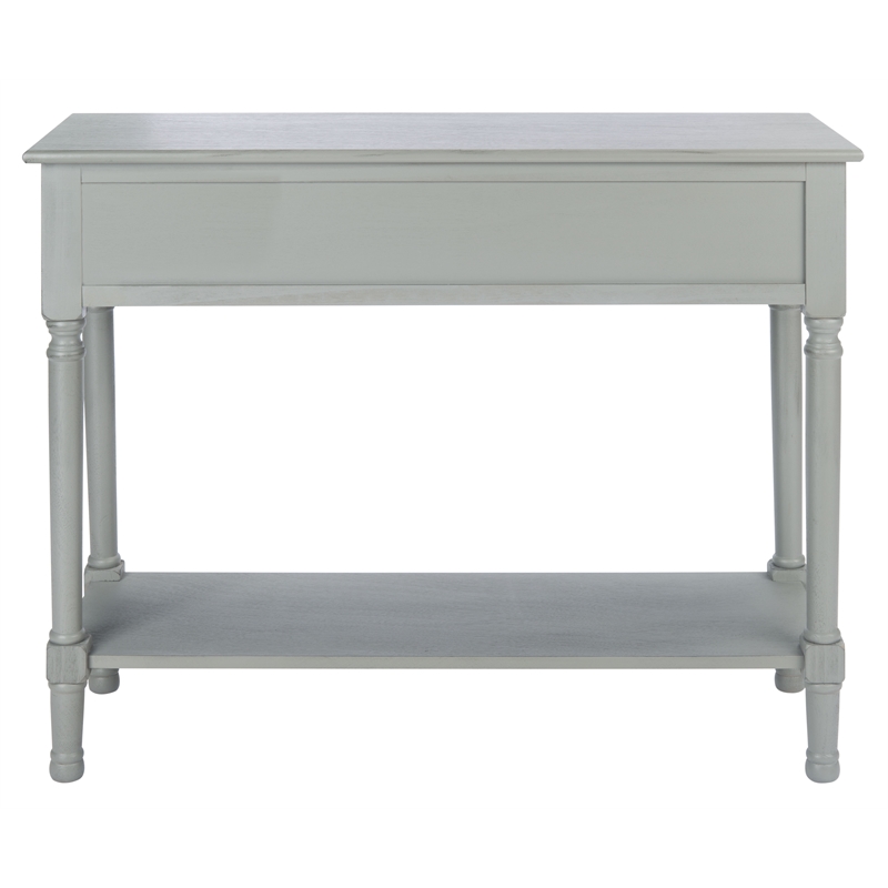 Safavieh Tate Wood and Metal 2 Drawer Console Table in Gray