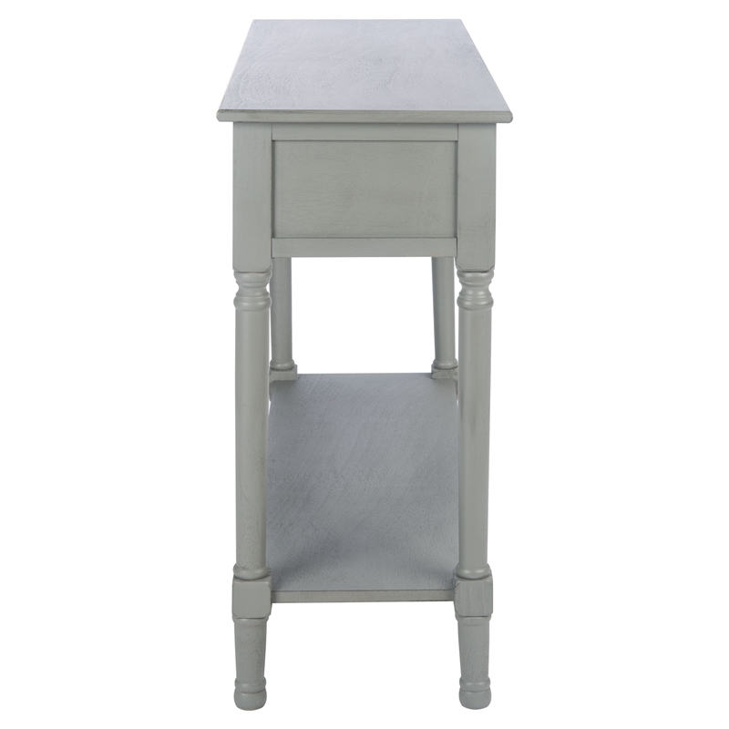 Safavieh Tate Wood and Metal 2 Drawer Console Table in Gray
